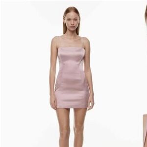 Aritzia Sunday Best satin mini dress